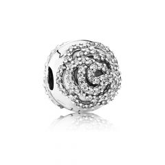 фотография клипса пандора сияющая роза 791529CZ-
