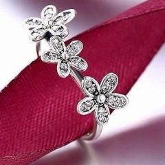 фотография кольцо пандора трио маргариток. к09856с-2 №2