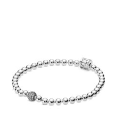 фотография браслет пандора бисер и pave (21см) 598342CZ