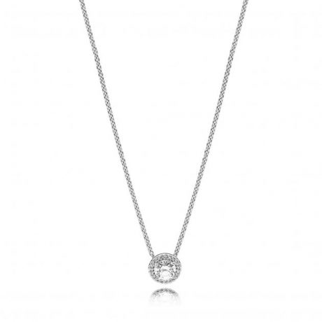 фотография колье пандора сияющий круг 396240CZ-45