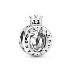 фотография шарм пандора белая монограмма 798266CZ
